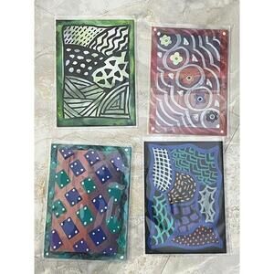 4 Original Patterns OOAK ATC Cards - Artist: Kat Sanders